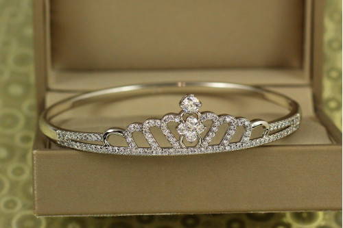 Браслет бенгл Xuping Jewelry Діадема від 17 см до 19 см сріблястий