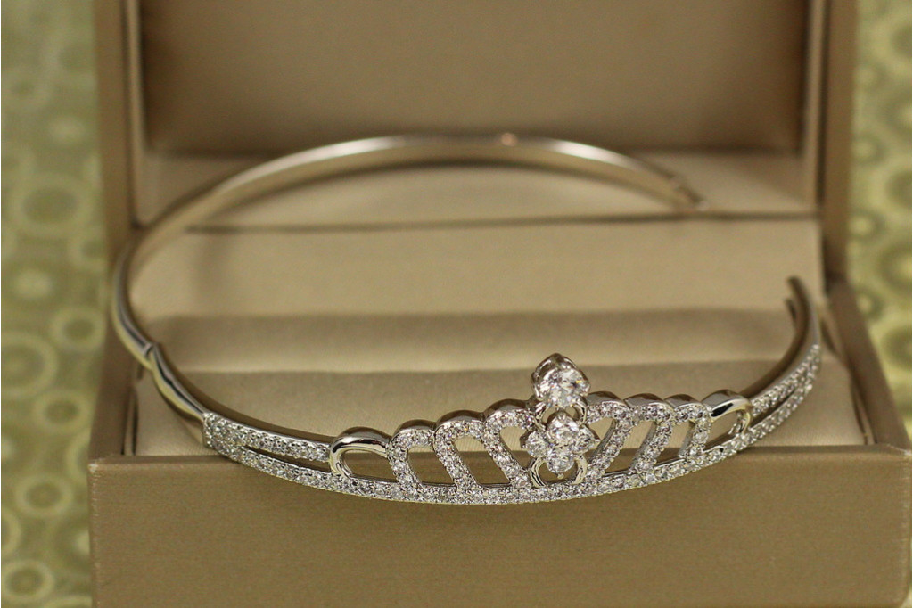 Браслет бенгл Xuping Jewelry Діадема від 17 см до 19 см сріблястий