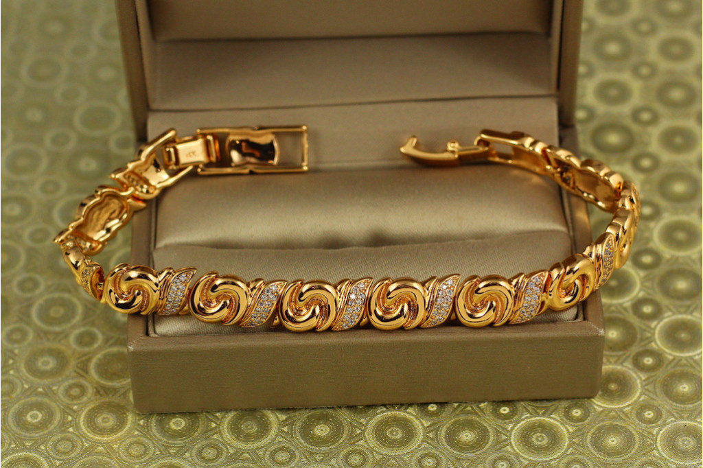 Браслет Xuping Jewelry Мальви 19 см 8 мм золотистий