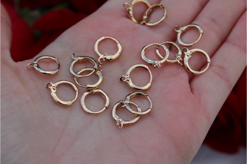 Деталь Xuping Jewelry для ремонта сережек висюлек 10 мм цвет золотой