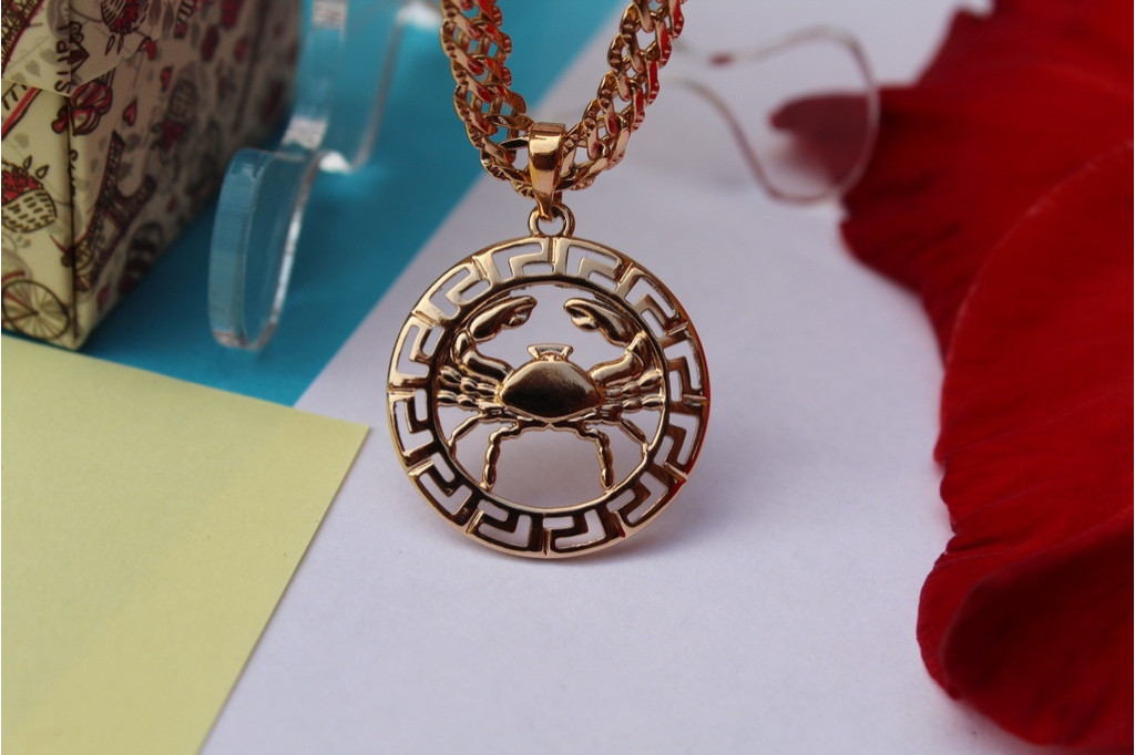 Кулон зодиак  Xuping Jewelry рак 2,5 см золотистый