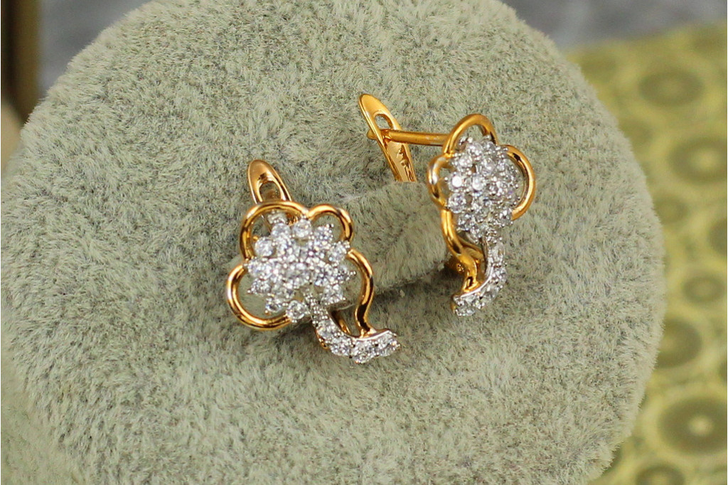 Сережки Xuping Jewelry родована кульбабка 1,5 см золотисті