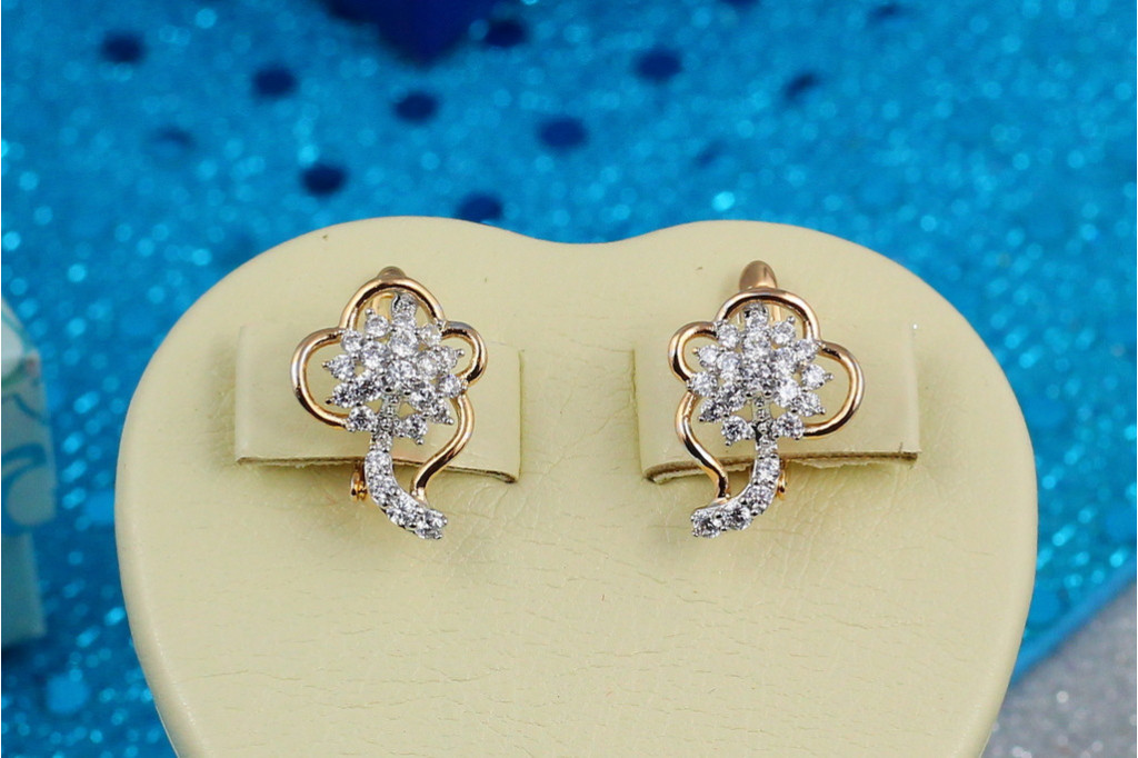 Сережки Xuping Jewelry родована кульбабка 1,5 см золотисті