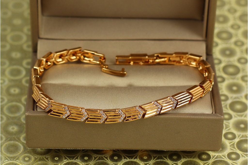 Браслет Xuping Jewelry Указатель 21 см 5 мм золотистый