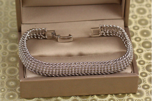 Браслет Xuping Jewelry Імператор 18 см 9 мм сріблястий