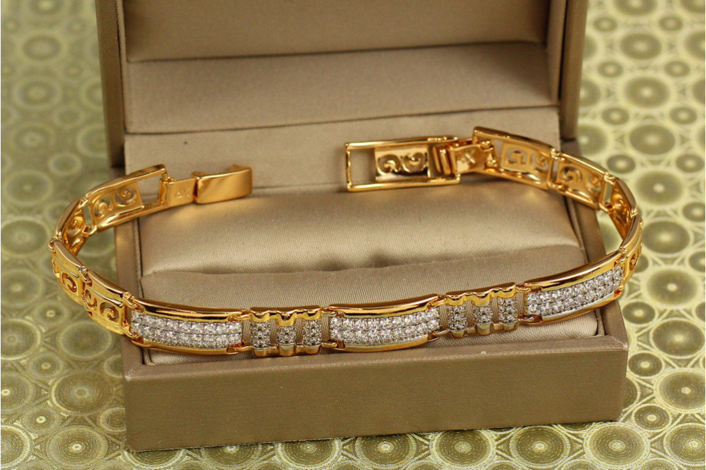 Браслет Xuping Jewelry Енігма з родієм 17 см 8 мм золотистий