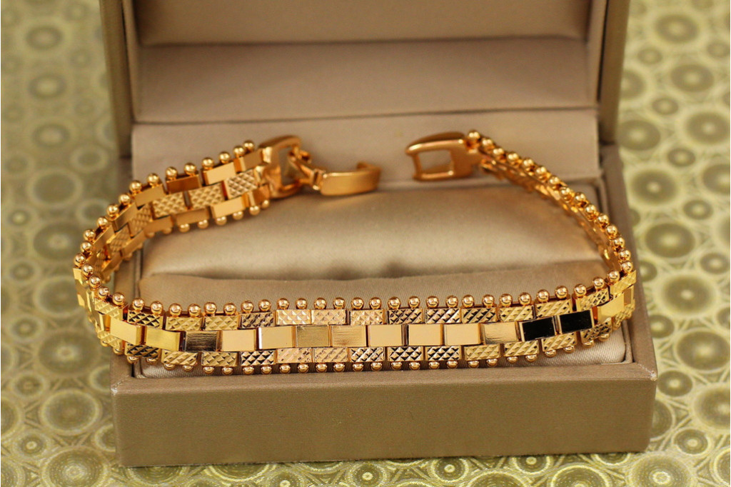 Браслет Xuping Jewelry Трак 18 см 10 мм золотистий