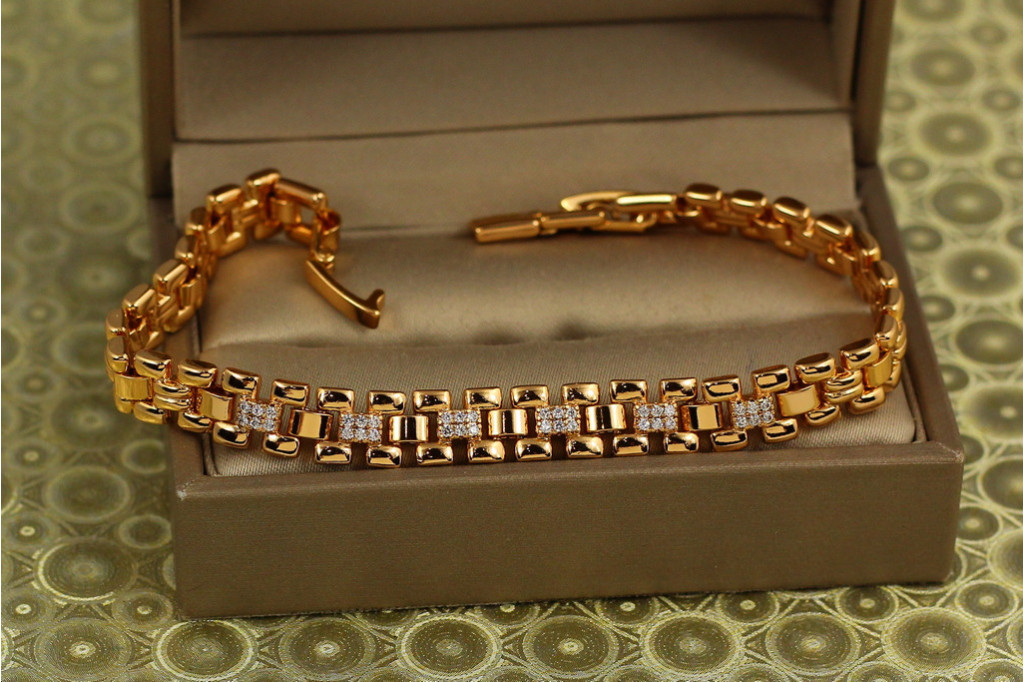 Браслет Xuping Jewelry Фламандія 18 см 7 мм золотистий
