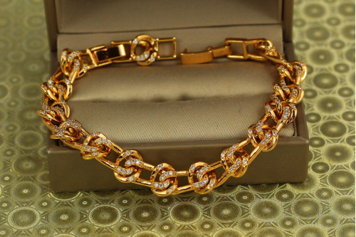 Браслет Xuping Jewelry вузлики 19,5 см 10 мм золотистий