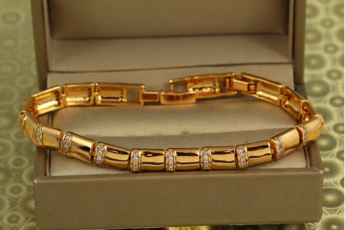 Браслет Xuping Jewelry Бамбук 17 см 7 мм золотистий