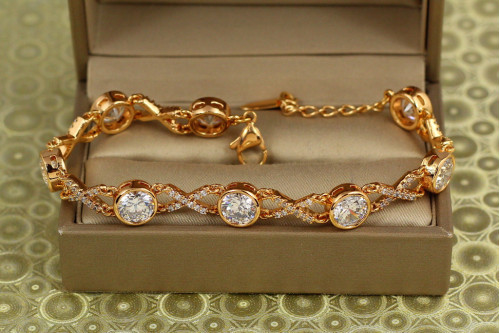 Браслет Xuping Jewelry Галактика 17 см 8 мм золотистий