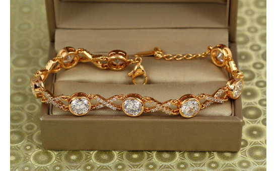 Браслет Xuping Jewelry Галактика 17 см 8 мм золотистий