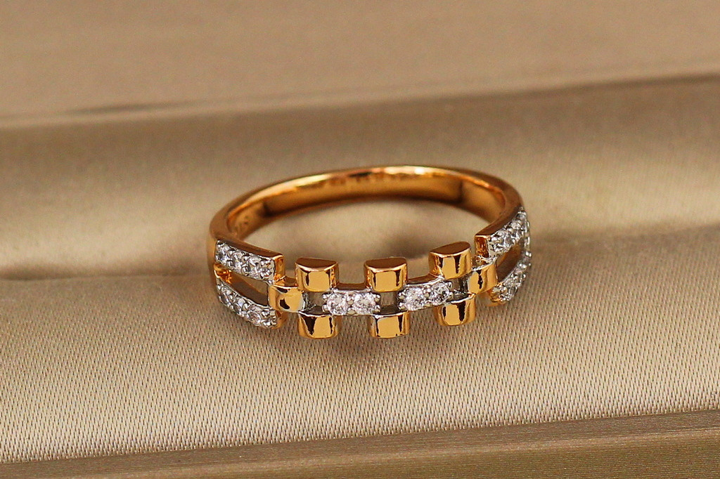 Кільце Xuping Jewelry Зв'язок з родієм р 18 золотисте