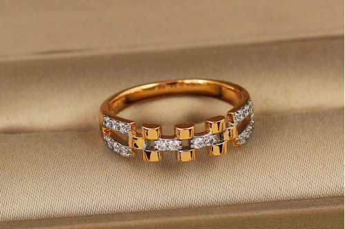Кільце Xuping Jewelry Зв'язок з родієм р 18 золотисте