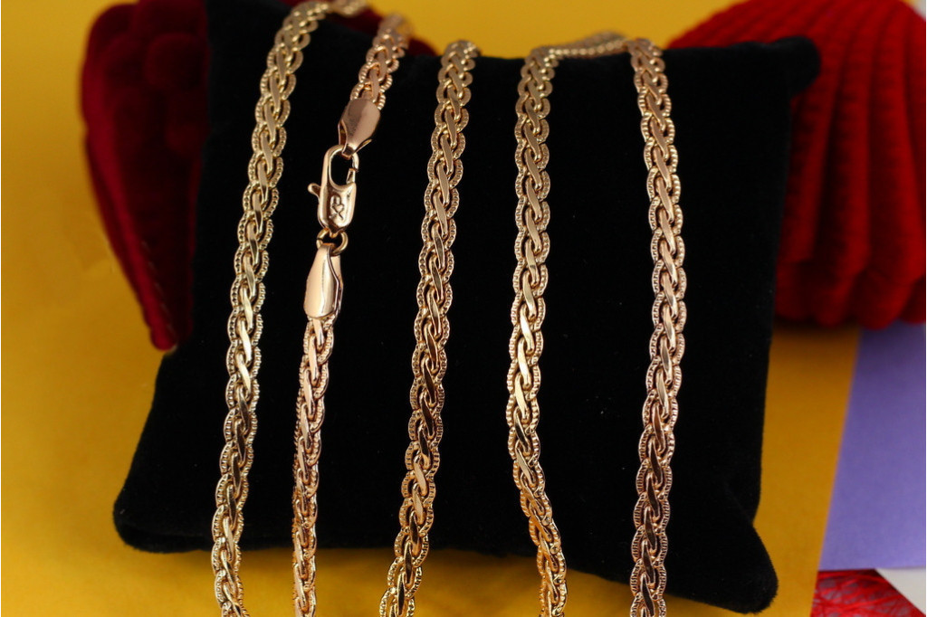 Ланцюг Xuping Jewelry косичка 50 см 4 мм золотистий