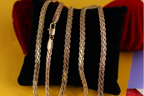 Ланцюг Xuping Jewelry косичка 50 см 4 мм золотистий