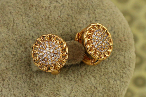Серьги Xuping Jewelry Оберег солнцестояния 1,3 см золотистые