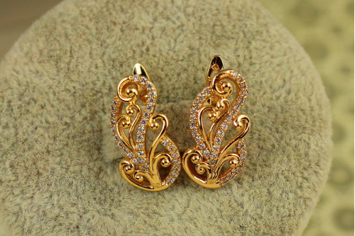 Сережки Xuping Jewelry Рококо 1.9 см золотисті