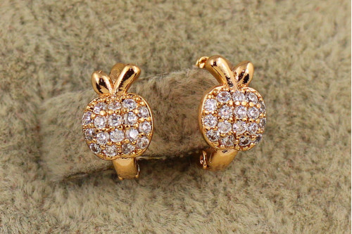 Серьги детские Xuping Jewelry яблочки золотистые