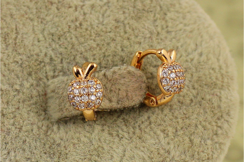 Серьги детские Xuping Jewelry яблочки золотистые