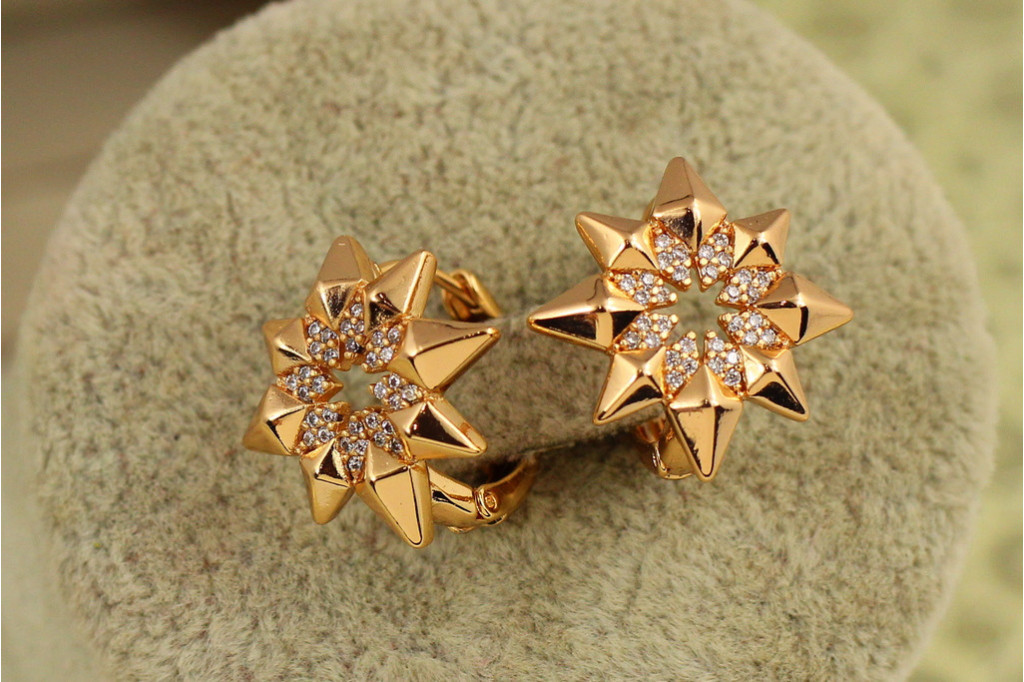 Сережки Xuping Jewelry Полярна зірка 1,8 см золотисті