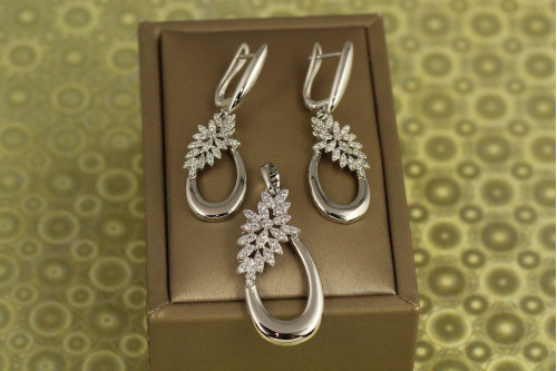 Набор Xuping Jewelry Дыхание севера серебристый