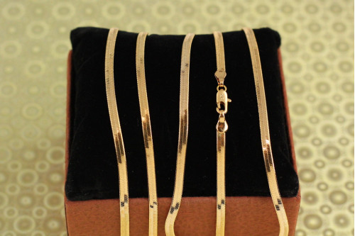 Ланцюг Xuping Jewelry Снейк 60 см 3 мм золотистий