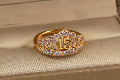 Кільце Xuping Jewelry Корона 15 р 19 золотисте