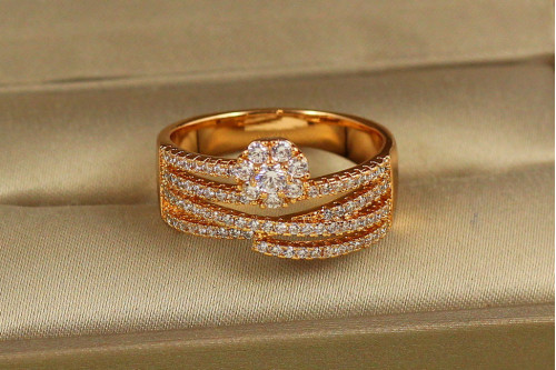 Кольцо Xuping Jewelry Соцветия Авроры р 20 золотистое