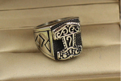 Кільце Xuping Jewelry Молот Тора р 18 золотисте