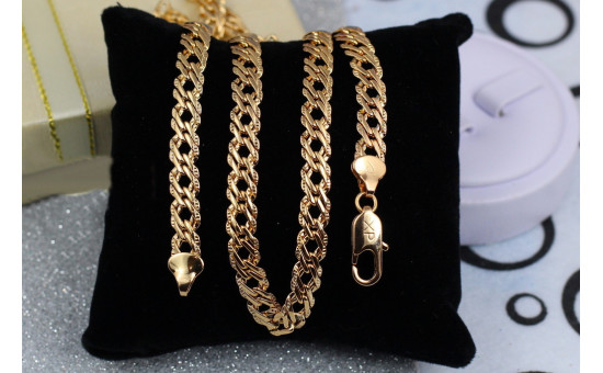 Ланцюг Xuping Jewelry ромб з огранюванням 55 см 6 мм золотистий