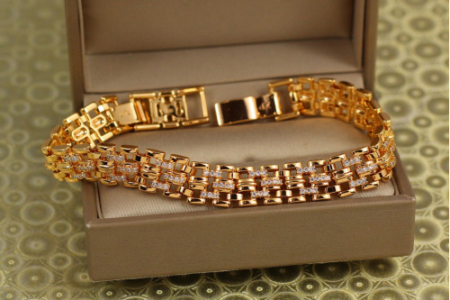 Браслет Xuping Jewelry Матриця блиску 21 см 10 мм золотистий