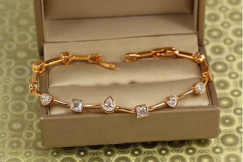 Браслет Xuping Jewelry Абетка почуттів 19 см 7 мм золотистий