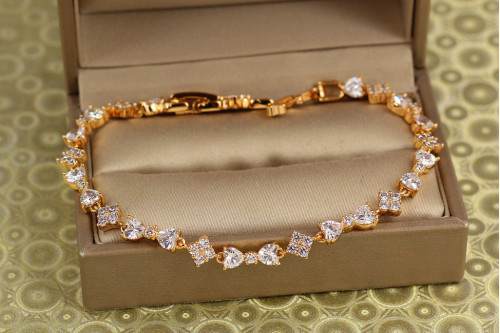 Браслет Xuping Jewelry тендітний союз 17 см 6 мм золотистий