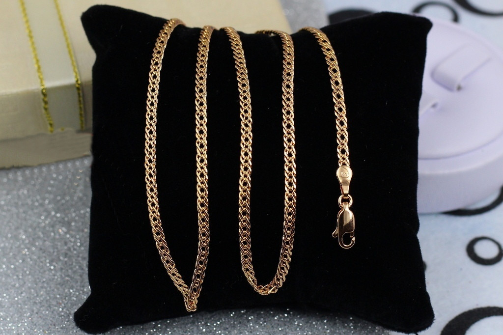 Ланцюг Xuping Jewelry ромб 45 см 3 мм золотистий