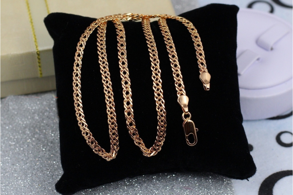 Ланцюг Xuping Jewelry ромб 50 см 4 мм золотистий