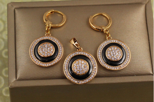 Набор Xuping Jewelry эхо в полночь золотистый