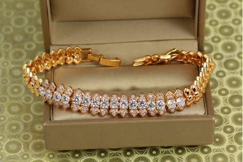 Браслет Xuping Jewelry Частокол 19 см 11 мм золотистий