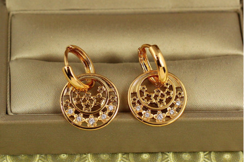 Сережки Xuping Jewelry Сяйво зірок 2,3 см золотисті