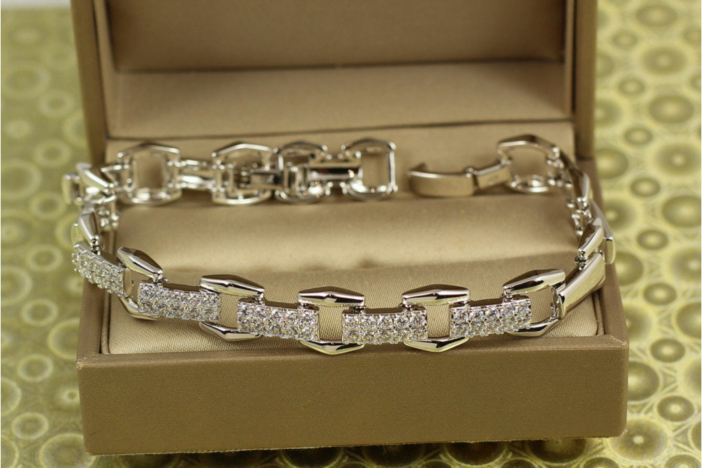 Браслет Xuping Jewelry Тріумф 21 см 10 мм сріблястий