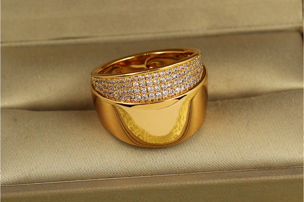 Кольцо Xuping Jewelry Звездный каскад р 20 золотистое