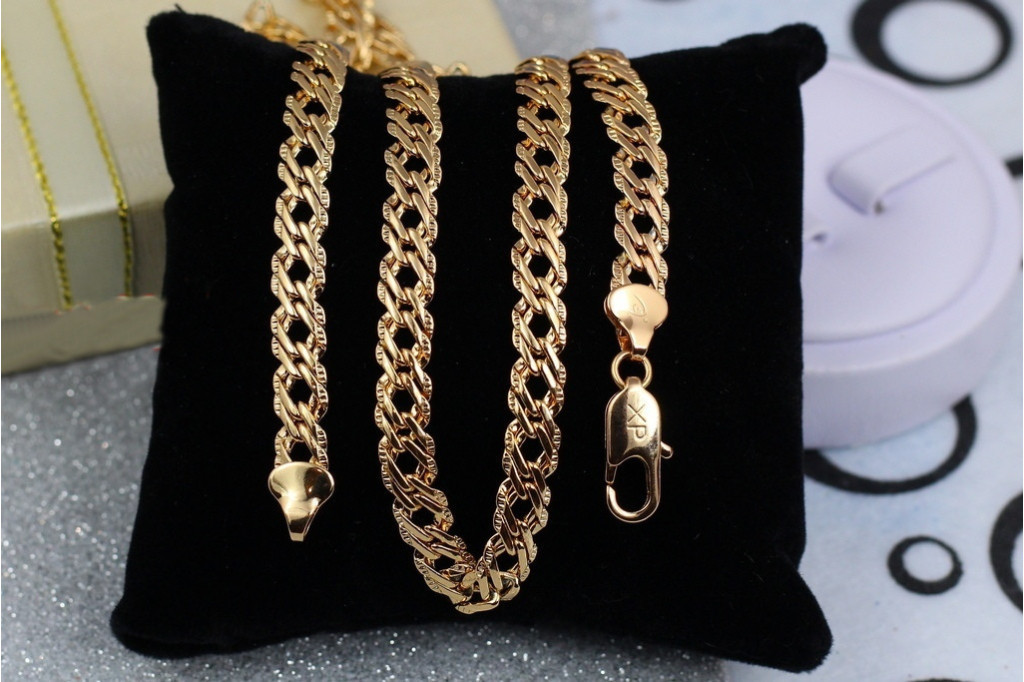 Цепь Xuping Jewelry ромб с огранкой 45 см 6 мм золотистая