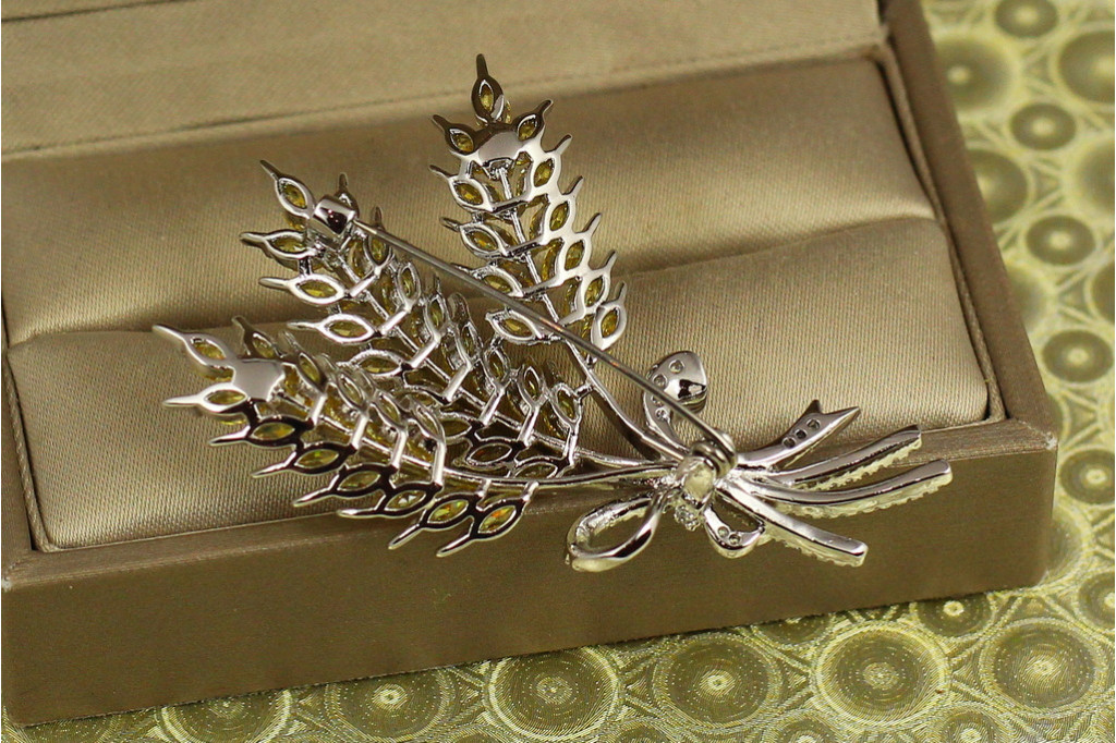 Брошь Xuping Jewelry Симфония жатвы 5,3 см серебристая