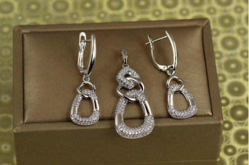 Набор Xuping Jewelry Петля времени серебристый