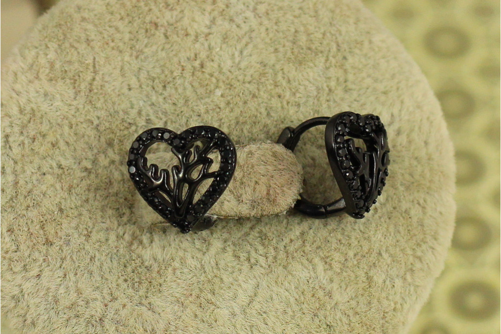 Серьги  Xuping Jewelry Зародыш любви блек ган 1.2 см