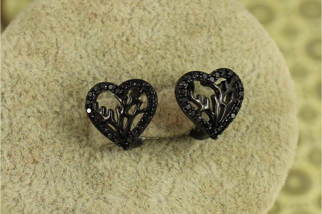 Серьги  Xuping Jewelry Зародыш любви блек ган 1.2 см