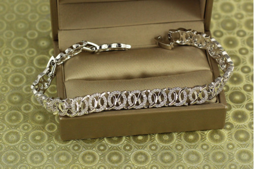 Браслет Xuping Jewelry Тандем 20.5 см 9 мм сріблястий
