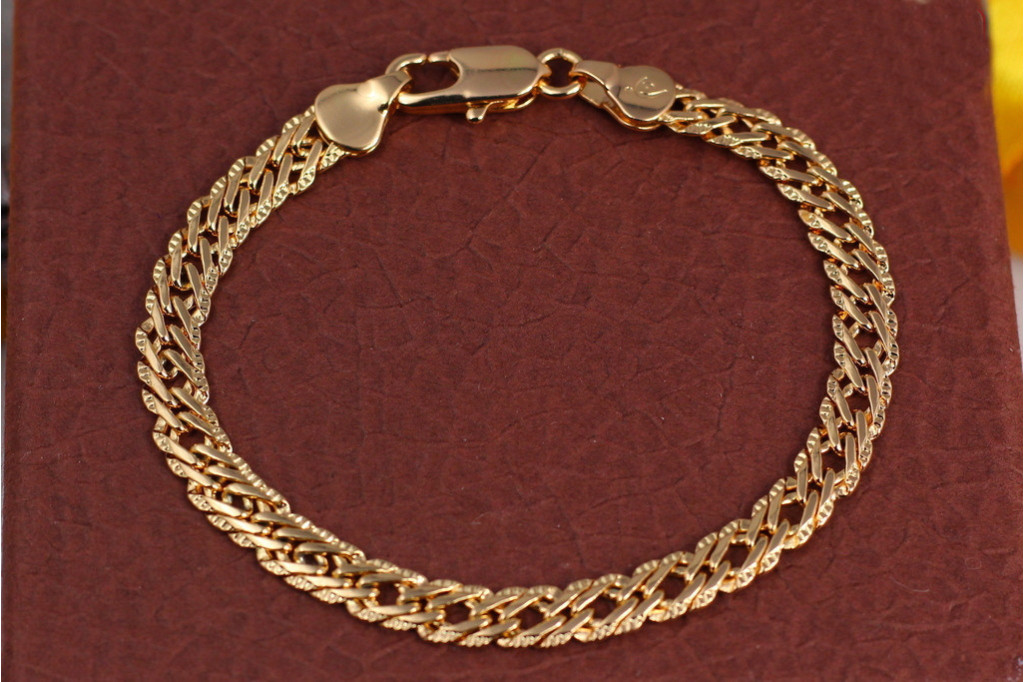 Браслет Xuping Jewelry ромб з огранкою 17 см 5 мм золотистий