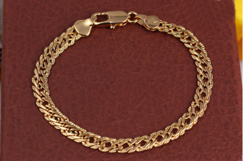 Браслет Xuping Jewelry ромб з огранкою 17 см 5 мм золотистий