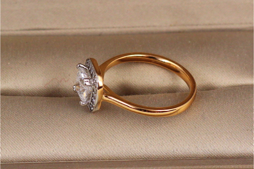 Кільце Xuping Jewelry Абсолют з родієм р 18 золотисте